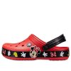 Crocs Crocband Cartoon Mickey Mouse Verschleißfeste Unisex-Sandalen in Rot und Schwarz „Red Black“ 204936-90H