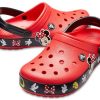 Crocs Crocband Cartoon Mickey Mouse Verschleißfeste Unisex-Sandalen in Rot und Schwarz „Red Black“ 204936-90H