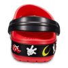 Crocs Crocband Cartoon Mickey Mouse Verschleißfeste Unisex-Sandalen in Rot und Schwarz „Red Black“ 204936-90H