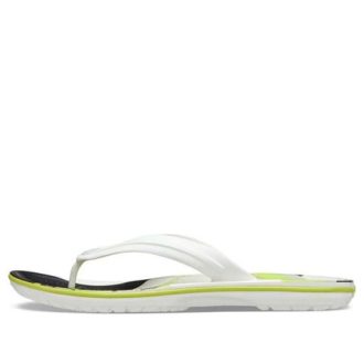 Crocs Crocband Flip Flops „Weiß Grün Schwarz“ 206592-94S