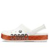 Crocs Crocband Logo Motion Clog Unisex Weiß Orange Sandalen „Weiß Orange“ 206381-127