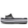 Crocs Crocband Plateau-Slides „Schwarz Grau Weiß“ 205693-001