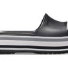 Crocs Crocband Plateau-Slides „Schwarz Grau Weiß“ 205693-001