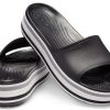 Crocs Crocband Plateau-Slides „Schwarz Grau Weiß“ 205693-001