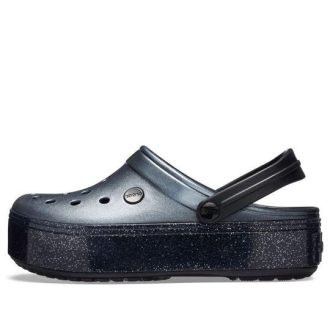 Crocs Crocband Platform Metallic Clogs „Schwarz“ 205912-002