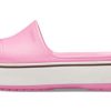 Crocs Crocband Platform Slide Hausschuhe mit dicker Sohle, Rosa, 205631-6QF