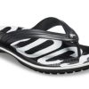 Crocs Crocband Printed Flip Flip-Flops Schwarz Weiß 205943-066