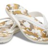 Crocs Crocband Printed Flip Flops „Weiß Hellbraun“ 205943-94S