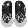 Crocs Disco Classic Lined Disco Glitter Clogs „Schwarz Weiß“ 208075-0ZS