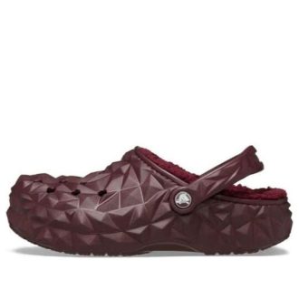 Crocs Gefütterte geometrische Clogs „Dark Cherry“ 210069-6WD