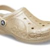 Crocs (GS) Baya gefütterte Glitzer-Clogs „Gold“ 207656-11S