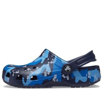Crocs (GS) Classic Camo Clogs „Blau Schwarz“ 207594-4HQ
