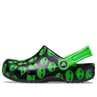 Crocs (GS) Classic Easy Icon Clogs „Schwarz Grün“ 207599-001