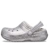 Crocs (GS) Classic Glitter Lined Clogs „Silbergrau“ 205937-00N
