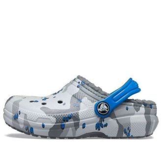 Crocs (GS) Classic Lined Camo Clogs „Grau Weiß Blau“ 207323-0EF