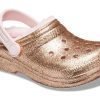 Crocs (GS) Classic Lined Glitter Clogs „Gold Pink“ 207462-2UB