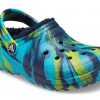 Crocs (GS) Classic Lined Marbled Clogs „Blue Tie Dye“ 207238-4HQ