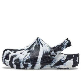 Crocs (GS) Classic Marbled Clogs „Schwarz Weiß“ 207002-103
