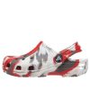 Crocs (GS) Classic Marbled Clogs „Weiß Rot Grau“ 207002-884