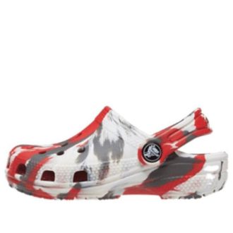 Crocs (GS) Classic Marbled Clogs „Weiß Rot Grau“ 207002-884