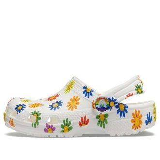 Crocs (GS) Classic Seasonal Print Clogs „Weiß Multi“ 207345-94S