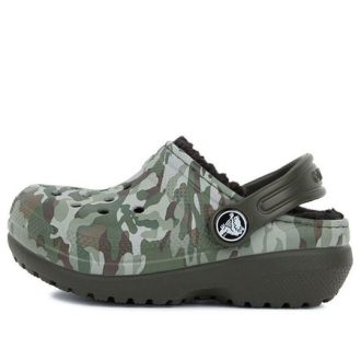 Crocs (GS) Clogs mit Camouflage-Print und runder Zehenpartie „Grün Braun“ 204817-3R3