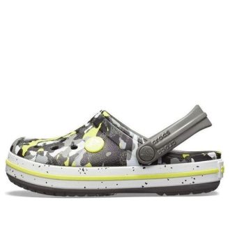 Crocs (GS) Crocband Camo Printed Clogs „Grau Schwarz Gelb“ 205301-0ED