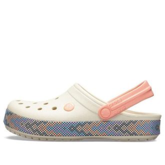 Crocs (GS) Crocband Gallery Clogs „Weiß Pink“ 205166-1AS