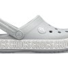 Crocs (GS) Crocband Logo Mania Clogs „Grau Silber“ 205992-00J