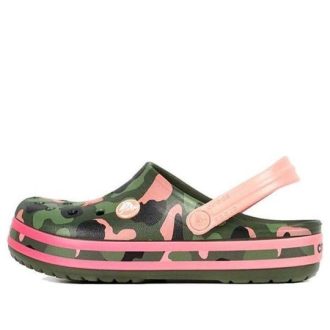 Crocs (GS) Crocband Multi Graphic Clogs „Grün Pink“ 205532-737