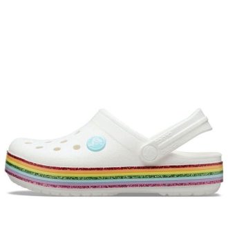 Crocs (GS) Crocband Rainbow Schuhe „White Multi“ 206751-100
