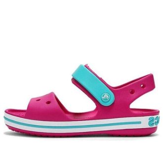Crocs (GS) Crocband Riemenverschluss Sandalen „Pink Blue“ 12856-6LH