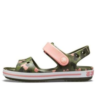 Crocs (GS) Crocband Seasonal Graphic Sandalen „Grün Pink“ 205765-737