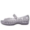 Crocs (GS) Isabella Glitter Peep Toe Sandalen „Silber“ 202602-040