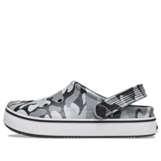 Crocs (GS) Off Court Printed Clogs „Grau Schwarz Weiß“ 209150-066
