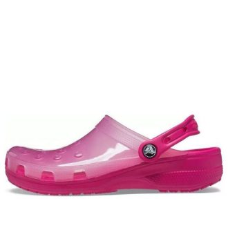 Crocs Jelly Crocs Transparente Rote Unisex-Sandalen 206908-6X0