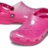 Crocs Jelly Crocs Transparente Rote Unisex-Sandalen 206908-6X0