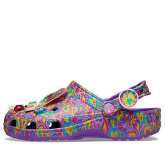 Crocs Lisa Frank x Classic Clog „Neon Purple Multi Hearts“ 207736-573