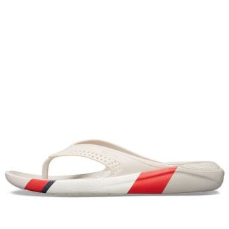 Crocs LiteRide Colorblock Slides „Weiß Rot“ 205625-6PL