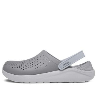 Crocs LiteRide Flash Schuhe Rauchgrau Weiß Sandalen 204592-06J