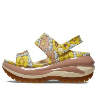 Crocs Mega Crush Retro Blumensandalen „Vanilla Cork“ 208966-1LQ