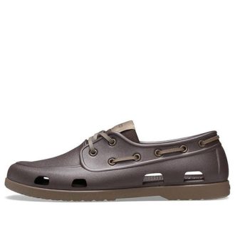 Crocs Minimalistic Cozy Low Top Braune flache Halbschuhe 206338-23B