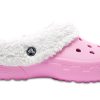 Crocs Mommoth Evo Clog Leichte, verschleißfeste, warme Sport-Hausschuhe, Rosa, 12878-6U5