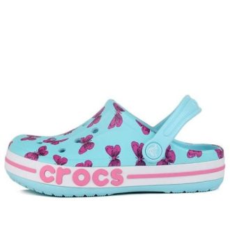 Crocs (PS) 4 Printing Outdoor Flache Ferse Strand Sport Blau Sandalen 206178-4O9