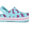 Crocs (PS) 4 Printing Outdoor Flache Ferse Strand Sport Blau Sandalen 206178-4O9