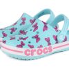 Crocs (PS) 4 Printing Outdoor Flache Ferse Strand Sport Blau Sandalen 206178-4O9