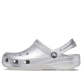 Crocs (PS) Classic Metallic Clog „Silber Metallic“ 209196-0P1