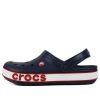 Crocs (PS) Corcband Bold Logo Minimalistic Casual Blau Rot Sandalen „Blau Rot“ 206022-4CC
