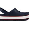 Crocs (PS) Corcband Bold Logo Minimalistic Casual Blau Rot Sandalen „Blau Rot“ 206022-4CC