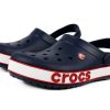 Crocs (PS) Corcband Bold Logo Minimalistic Casual Blau Rot Sandalen „Blau Rot“ 206022-4CC